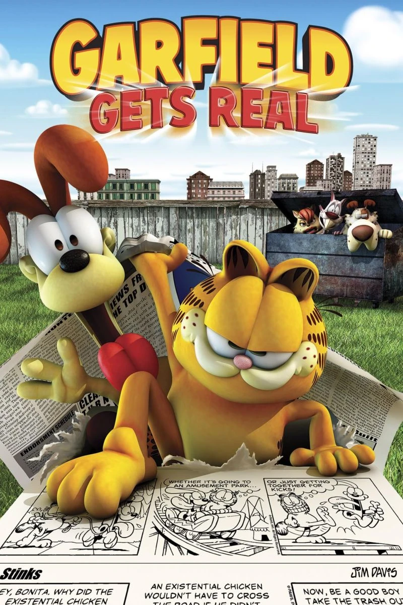 Garfield ucieka z komiksu Plakat